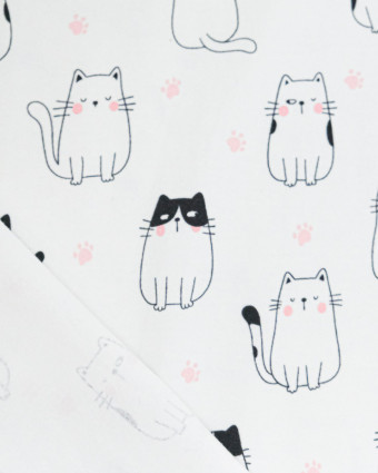 Jersey de Coton Imprimé Club Chat - Mercerine