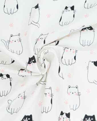 Jersey de Coton Imprimé Club Chat - Mercerine