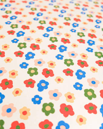 Jersey de Coton Imprimé Flower Party - Maison Klem