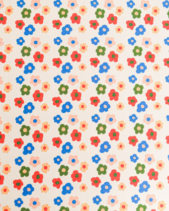Jersey de Coton Imprimé Flower Party - Maison Klem