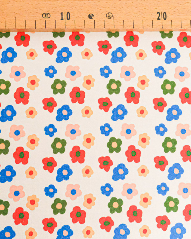 Jersey de Coton Imprimé Flower Party - Maison Klem