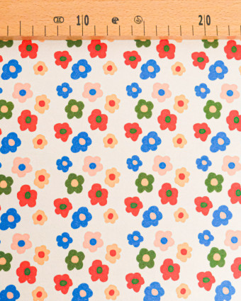 Jersey de Coton Imprimé Flower Party - Maison Klem