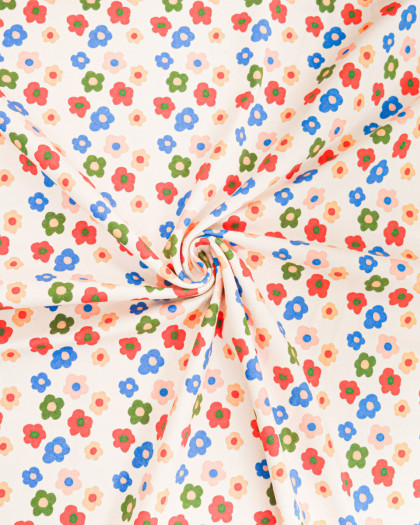 Jersey de Coton Imprimé Flower Party - Maison Klem