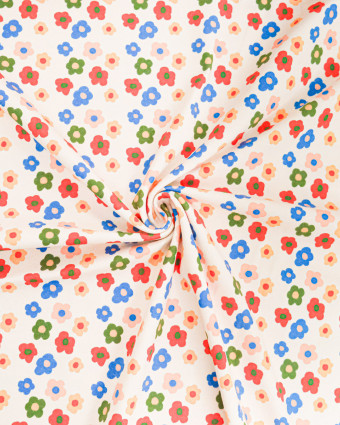 Jersey de Coton Imprimé Flower Party - Maison Klem