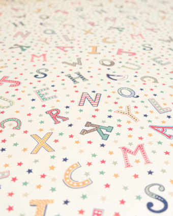 Jersey de Coton Imprimé Alphabet - Mercerine