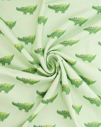 Jersey de Coton Imprimé Club Crocodile - Mercerine