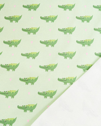 Jersey de Coton Imprimé Club Crocodile - Mercerine