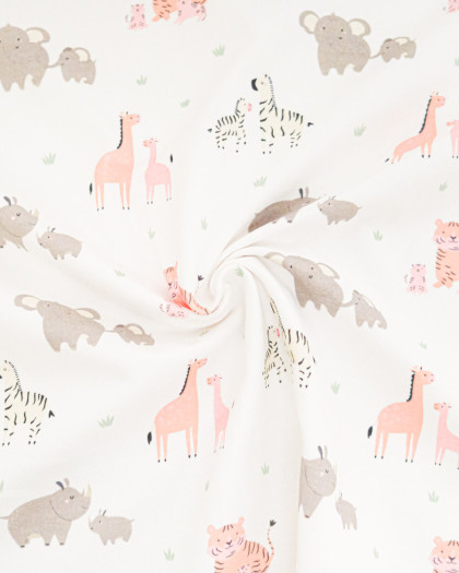 Jersey de Coton Imprimé Jungle Vibes - Mercerine