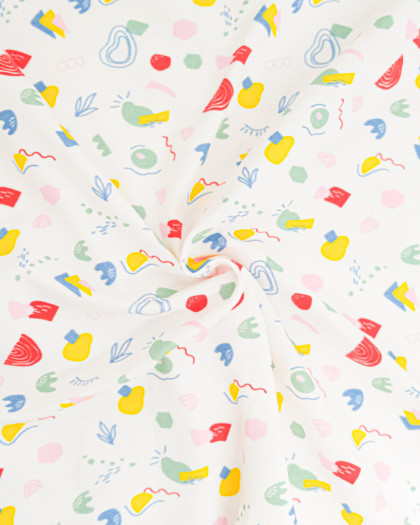 Jersey de Coton Imprimé Frutti - Mercerine