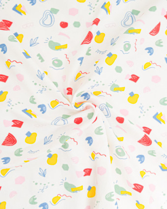 Jersey de Coton Imprimé Frutti - Mercerine