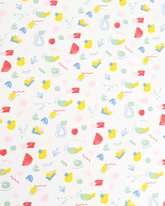 Jersey de Coton Imprimé Frutti - Mercerine