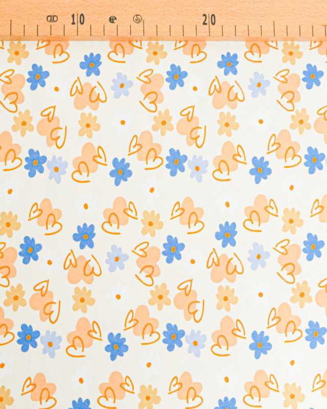 Jersey de Coton Imprimé Sweet Flowers - Mercerine