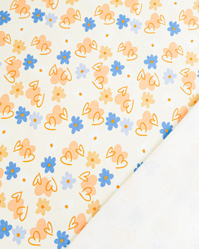 Jersey de Coton Imprimé Sweet Flowers - Mercerine