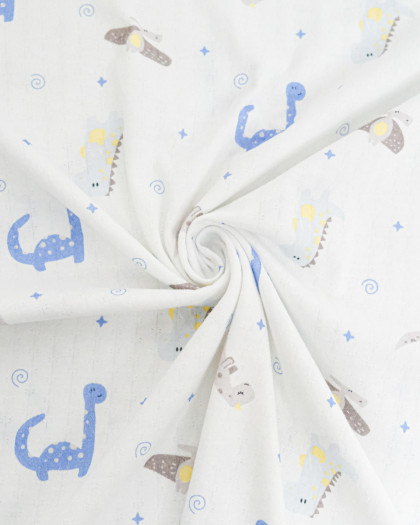 Jersey Ajouré Imprimé Dino Love - Mercerine