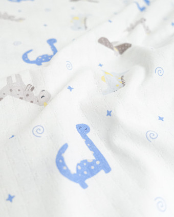 Jersey Ajouré Imprimé Dino Love - Mercerine