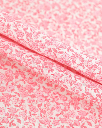 Cretonne de Coton Leonie Rose Pastel - Mercerine