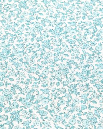 Cretonne de Coton Leonie Bleu Pastel - Mercerine