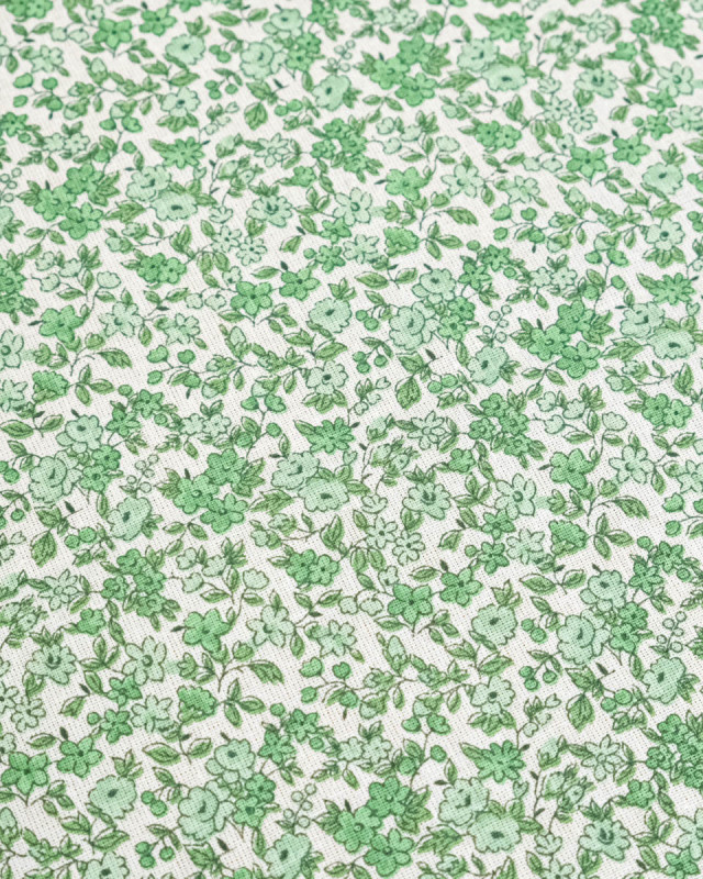 Cretonne de Coton Leonie Vert Pastel - Mercerine