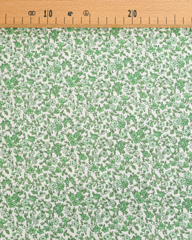 Cretonne de Coton Leonie Vert Pastel - Mercerine
