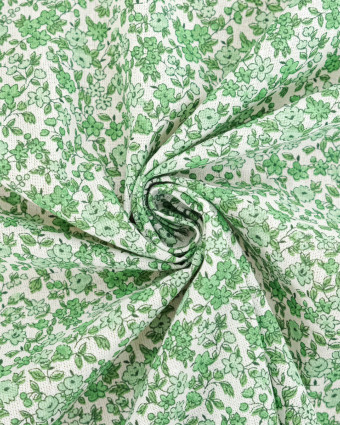 Cretonne de Coton Leonie Vert Pastel - Mercerine