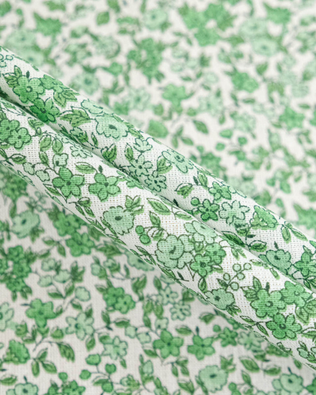 Cretonne de Coton Leonie Vert Pastel - Mercerine