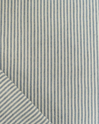 Tissu Coton Epais Tissé Fines Rayures Denim - Mercerine