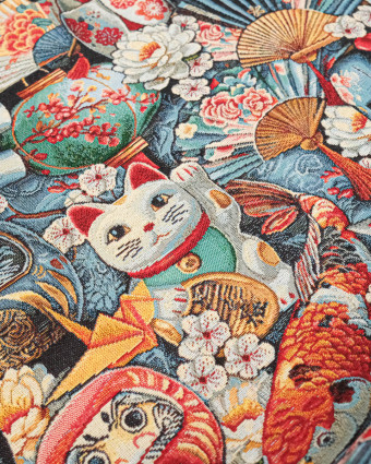 Tissu Jacquard Souvenir de Kyoto - Mercerine