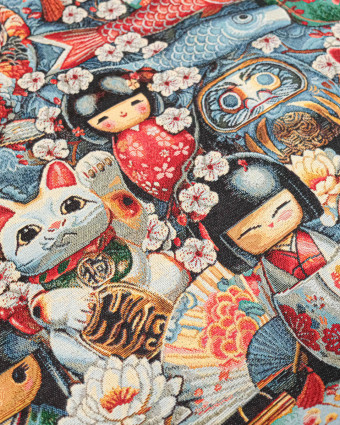 Tissu Jacquard Souvenir de Kyoto - Mercerine