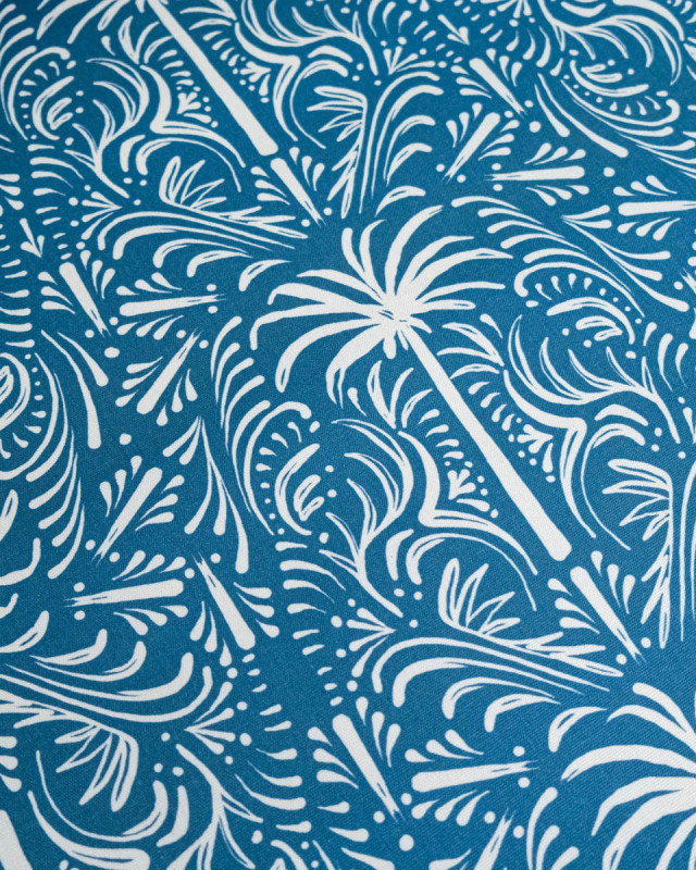 Tissu Outdoor Traité Teflon Palmier Ocean - Mercerine