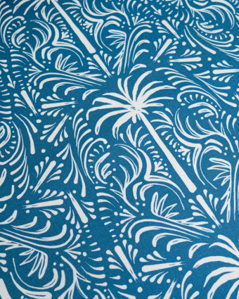 Tissu Outdoor Traité Teflon Palmier Ocean - Mercerine