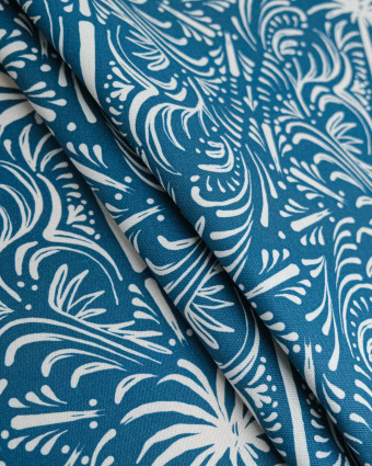 Tissu Outdoor Traité Teflon Palmier Ocean - Mercerine
