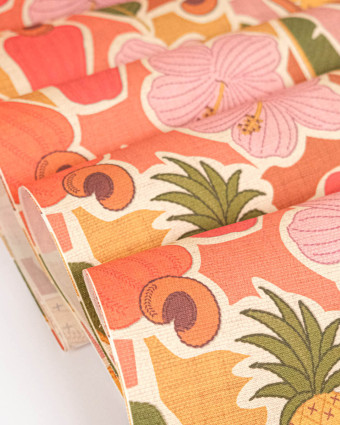 Toile Transat Motif Fruits Orange - Mercerine