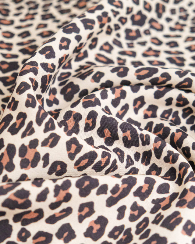 Tissu Viscose Imprimé Léopard Mini - Mercerine
