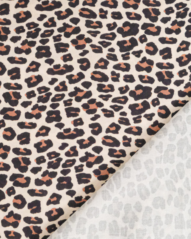 Tissu Viscose Imprimé Léopard Mini - Mercerine