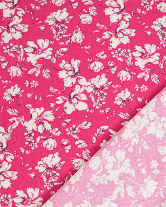 Popeline de Viscose Imprimée Clothilde Orchidée - Mercerine
