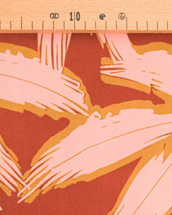 Popeline de Viscose Imprimée Anita Marsala Cacao - Mercerine