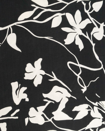 Viscose Mélangée Imprimé Fleur d'Ebene - Mercerine