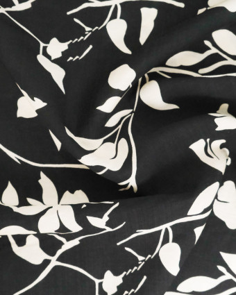 Viscose Mélangée Imprimé Fleur d'Ebene - Mercerine