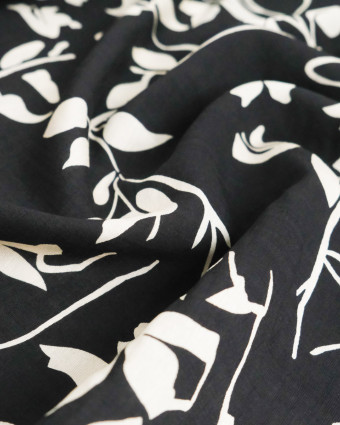 Viscose Mélangée Imprimé Fleur d'Ebene - Mercerine