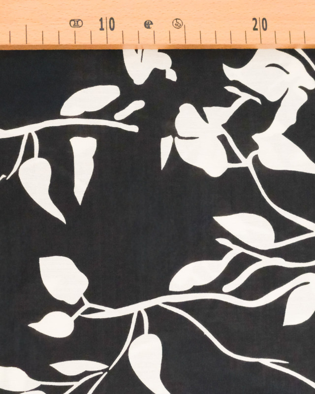 Viscose Mélangée Imprimé Fleur d'Ebene - Mercerine