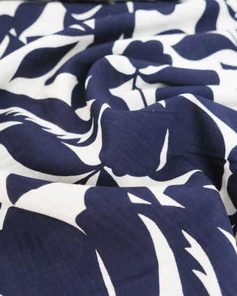 Viscose Mélangée Imprimé Thaia Marine - Mercerine