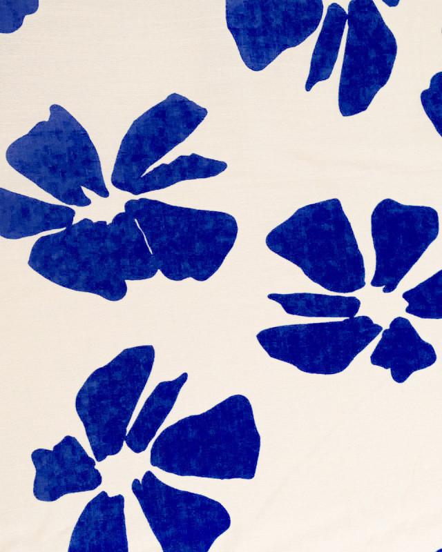 Viscose Mélangée Imprimé Jolia Bleu - Mercerine