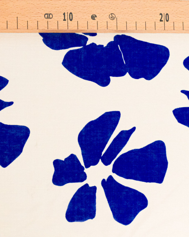 Viscose Mélangée Imprimé Jolia Bleu - Mercerine