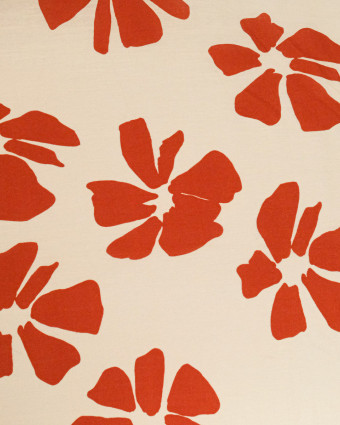 Viscose Mélangée Imprimé Jolia Terracotta - Mercerine