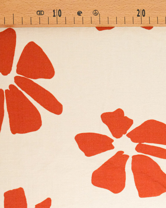 Viscose Mélangée Imprimé Jolia Terracotta - Mercerine