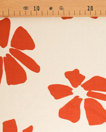 Viscose Mélangée Imprimé Jolia Terracotta - Mercerine