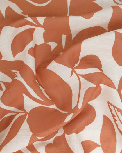 Viscose Mélangée Imprimé Thaia Camel - Mercerine