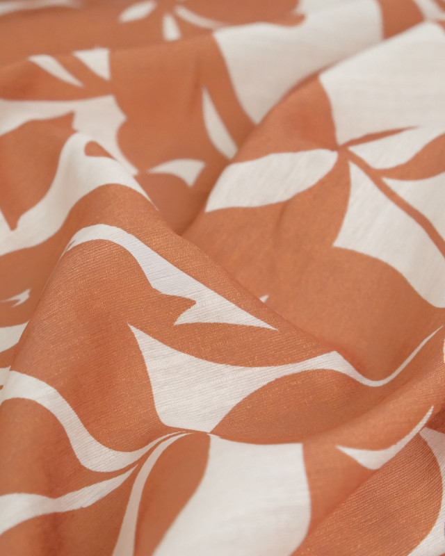 Viscose Mélangée Imprimé Thaia Camel - Mercerine
