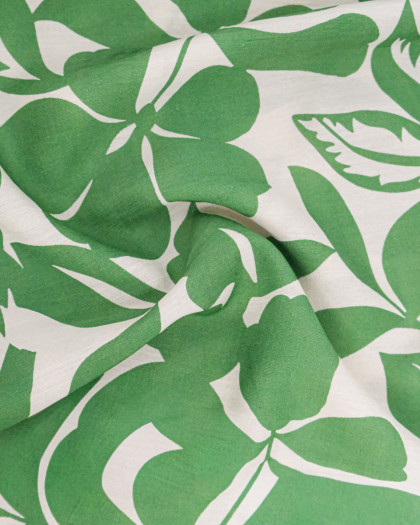 Viscose Mélangée Imprimé Thaia Vert - Mercerine