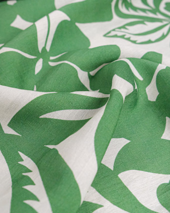 Viscose Mélangée Imprimé Thaia Vert - Mercerine